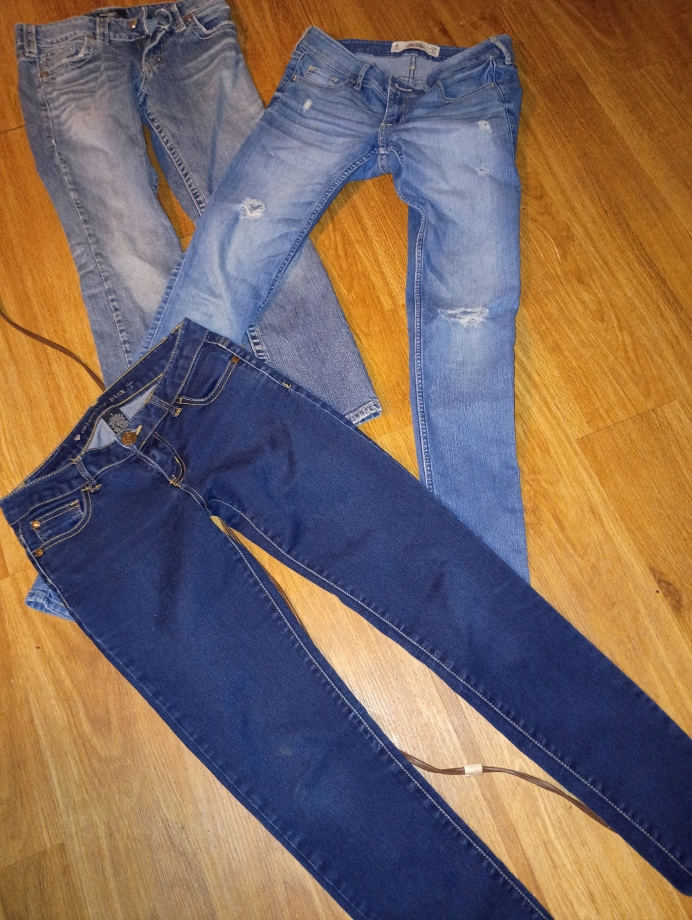 Three Pairs Size 1/2 Jeans Lot For Girls Or Women